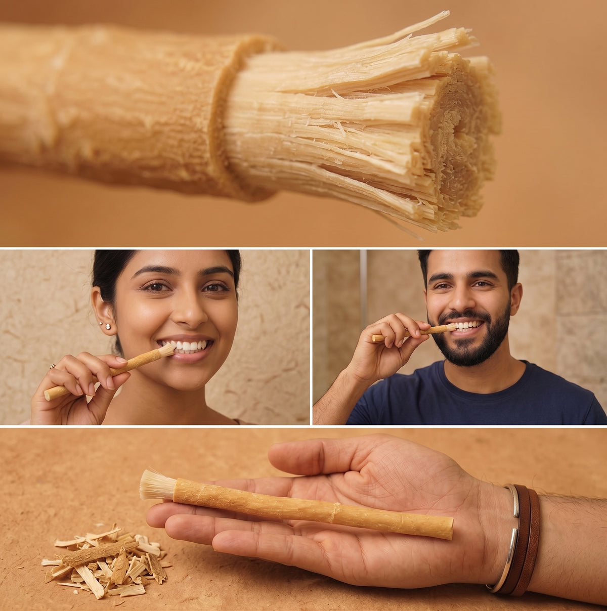 Miswak™ – Set de 5 Periuțe de Dinți Naturale pentru Igiena Orală