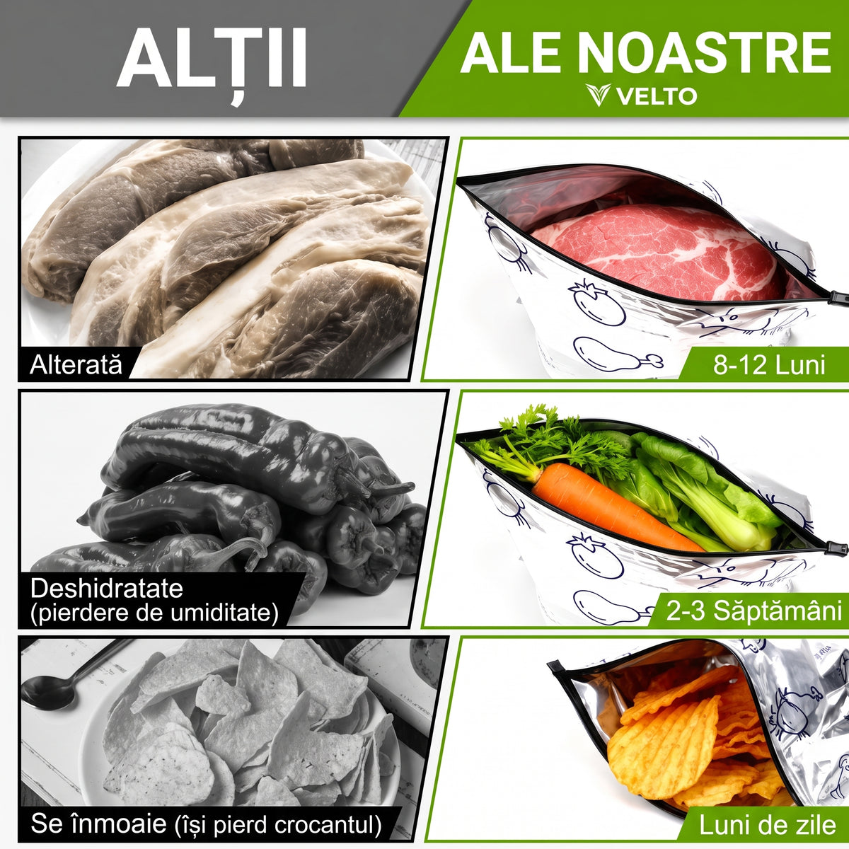 Set pungi reutilizabile Velto
