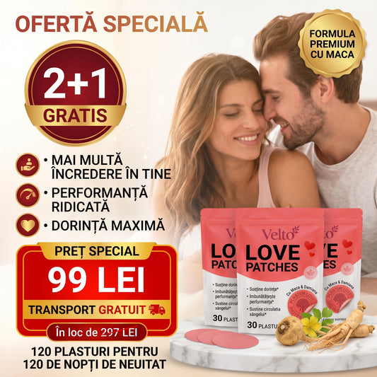 Set 30 plasturi Velto Ignite-Formulă Premium pentru Cupluri