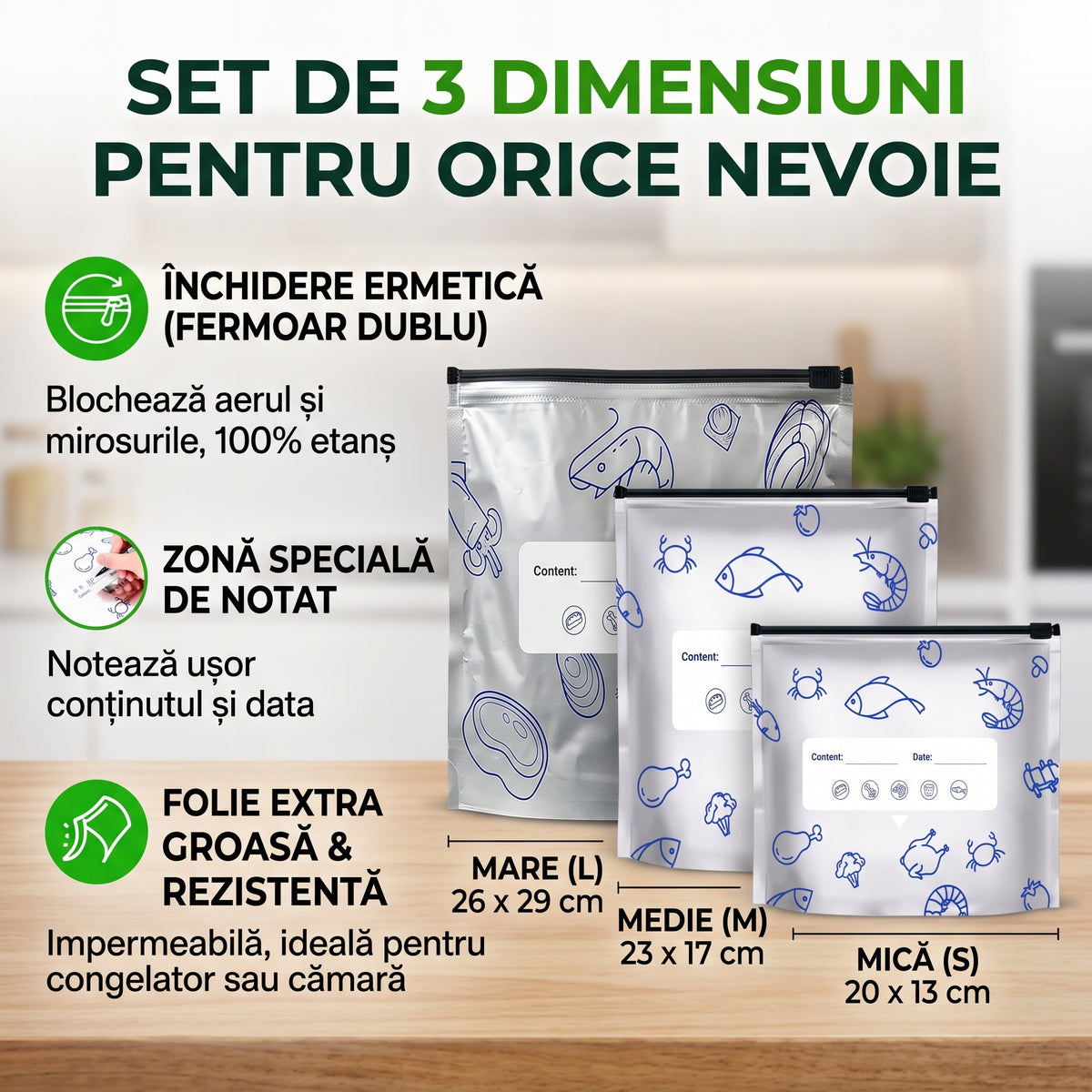 Set pungi reutilizabile Velto